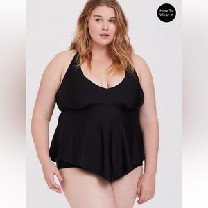 Wireless V Neck Tankini TORRID NWT